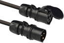 CANFORD HEAVY DUTY 16A AC MAINS POWER LEADS - Using PCE INDUSTRIAL, Midnight connectors