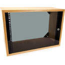 CANFORD ES4142508/O AV WALL CABINET 8U, acrylic door, 250mm deep, Oak