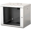 LANDE PROLINE PR09U6045-LG WALL RACK CABINET 9U, 450d, with glass door, grey