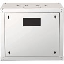 LANDE PROLINE PR09U6045-LG WALL RACK CABINET 9U, 450d, with glass door, grey