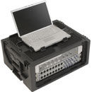 SKB 1SKB19-RSF4U STUDIO FLYER CASE 4U, retractable pull handle, TSA approved locking latches