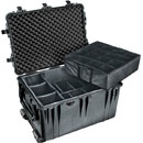 PELI 1660 PROTECTOR CASE Internal dimensions 716x502x448mm, with padded dividers, wheeled, black