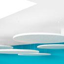 ARTNOVION AURA CLOUD MP Circular, multi-point fixing, raw white PET