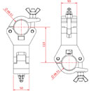 DOUGHTY IP57110 COUPLER Swivel 360 degrees, all weather, black