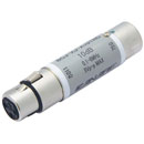 CANARE BCJ-XJ-A10TRC IMPEDANCE CONVERTER Inline, AES/EBU XLRF to BNC socket, 10dB pad