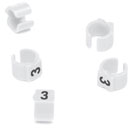 CABLE MARKERS PS15BW.3 Retrofit, black on white, loose, bagged, (pack of 50)