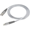 JOBY CHARGE AND SYNC CABLE Lightning, Apple MFi certified, braided nylon, 2.4A, 3m, grey