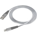 JOBY CHARGE AND SYNC CABLE Lightning, Apple MFi certified, braided nylon, 2.4A, 3m, grey
