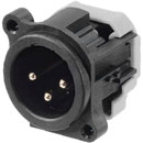 NEUTRIK NC3MAY XLR Male panel, IDC