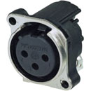 NEUTRIK NC3FBH1-0 XLR Female PC mounting horizontal