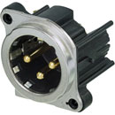 NEUTRIK NC3MBHL XLR Male PC mounting lateral