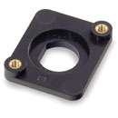 CANFORD BNC ADAPTER PLATE D-series, tapped mounting holes, black