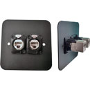 TUK KADMF MOUNTING FRAME M3, for Neutrik D-series and similar connectors, polycarbonate, black