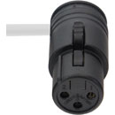 CANFORD LOW PROFILE XLR 3-Pin female cable connector, black (silver plated pins)