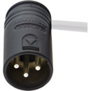 CANFORD LOW PROFILE XLR 3-Pin male cable connector, black (silver plated pins)