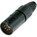 NEUTRIK NC5MX-BAG XLR Male cable connector, black shell, silver contacts