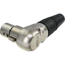 REAN RC3FR XLR Female cable connector, nickel shell, silver-plated contacts, right-angle, 3-pin