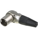 REAN RC5MR XLR Male cable connector, nickel shell, silver-plated contacts, right-angle, 5-pin
