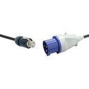CANFORD AC MAINS POWER CORDSET Powercon NAC3FC-HC - Walther 32A industrial cable plug, 2 metres, bla