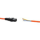 AC MAINS POWER CORDSET IEC C13 female - bare ends, 4 metres, orange