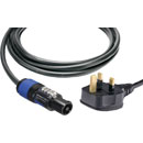 NETZANSCHLUSSKABEL Powercon NAC3FCA - UK 13A, PVC, 5m, schwarz
