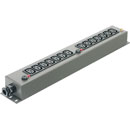 CANFORD MDS3 AC MAINS POWER DISTRIBUTION STRIP 20A, 14x IEC, cable gland, dark grey