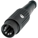 DELTRON 611 DIN PLUG 5 pin 180, black