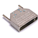 D-SUB 25 pin metal cover, double clamp