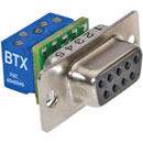 BTX CD-DB9FEZBR D-SUB 9 pin female, panel mount, micro screw terminal