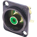 NEUTRIK NF2D-B-5 RCA (phono) panel connector, green
