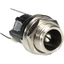 DC CONNECTOR Male panel, 2.5mm, 10mm shaft
