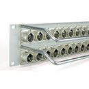 CANFORD XLR TERMINATION PANEL 2U 1x16 Neutrik XLRF (top), 1x16 Neutrik XLRM (bottom), grey