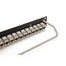 CANFORD CAT5E RJ45 PRO-STECKFELD 1HE, 1x24, FEEDTHROUGH, geschirmt, schwarz
