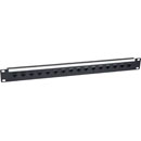 CANFORD CAT6 RJ45 PATCH PANEL, Economy, 1U, 1x16, IDC, Unscreened, black