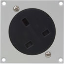 CANFORD UNIVERSAL MODULAR CONNECTION PLATE 1x 13A UK 3 pin socket, grey