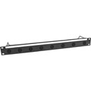 CANFORD SPEAKON TERMINATION PANEL 1U 1x8 Neutrik NL4MPXX, black