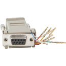CUSTOM ADAPTER D-SUB 9 way female/RJ45, grey