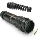 TEN 47 TL37LM01P TOURLINE MULTIPIN CONNECTOR Male, cable, with spiral cable gland, 37 pin