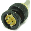 COAX CONNS 10-005-W126-EF1 BNC 12G UHD Male cable, crimp, 75 ohm, black, Belden 1855A