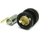 COAX CONNS 10-005-W126-EF1 BNC 12G UHD Male cable, crimp, 75 ohm, black, Belden 1855A