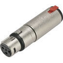 ADAPTER 3FX-3J 3-pin XLR female - 3-pole jack socket (accepts A and B types)