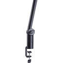 K&M 23868 ADJUSTABLE MIC ARM With desk clamp, 430-805mm range, 1kg capacity, internally wired