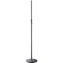 K&M 26050 MIC STAND Round base with steel plate, 1050-1750mm, black