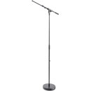 K&M 26020 BOOM STAND Round cast-iron base, 860-1550mm, two-piece 425-725mm boom, black