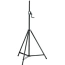 K&M 246/1 LOUDSPEAKER STAND Floor, long folding legs, up to 30kg, 1865-3040mm, hand crank, black