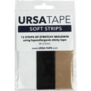 URSA STRAPS URSA TAPE SOFT STRIPS Moleskin texture, small, 8 x 2.5cm, black/white/beige (pack of 12)