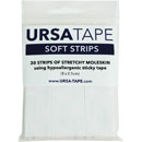URSA STRAPS URSA TAPE SOFT STRIPS Moleskin texture, small, 8 x 2.5cm, white (pack of 30)