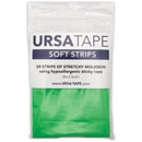 URSA STRAPS URSA TAPE SOFT STRIPS Moleskin texture, small, 8 x 2.5cm, chroma green (pack of 30)
