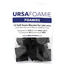 URSA STRAPS FOAMIES MICROPHONE MOUNTS Soft foam, 24 x 17 x 9mm, black (pack of 12)