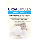 URSA STRAPS SOFT CIRCLES MICROPHONE COVER Soft fabric, white (pack of 15 Circles/30 Stickies)